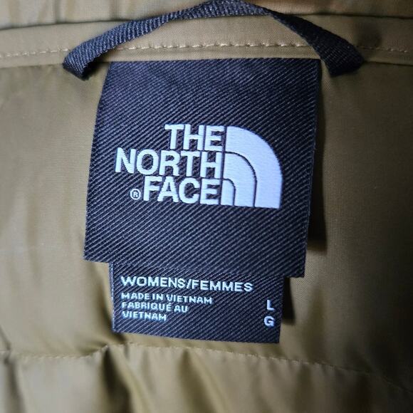 The North Face Hydrenalite Down Midi Jacket Coat Women’s L Antelope Tan Ice Dye - Picture 4 of 5